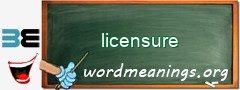 WordMeaning blackboard for licensure